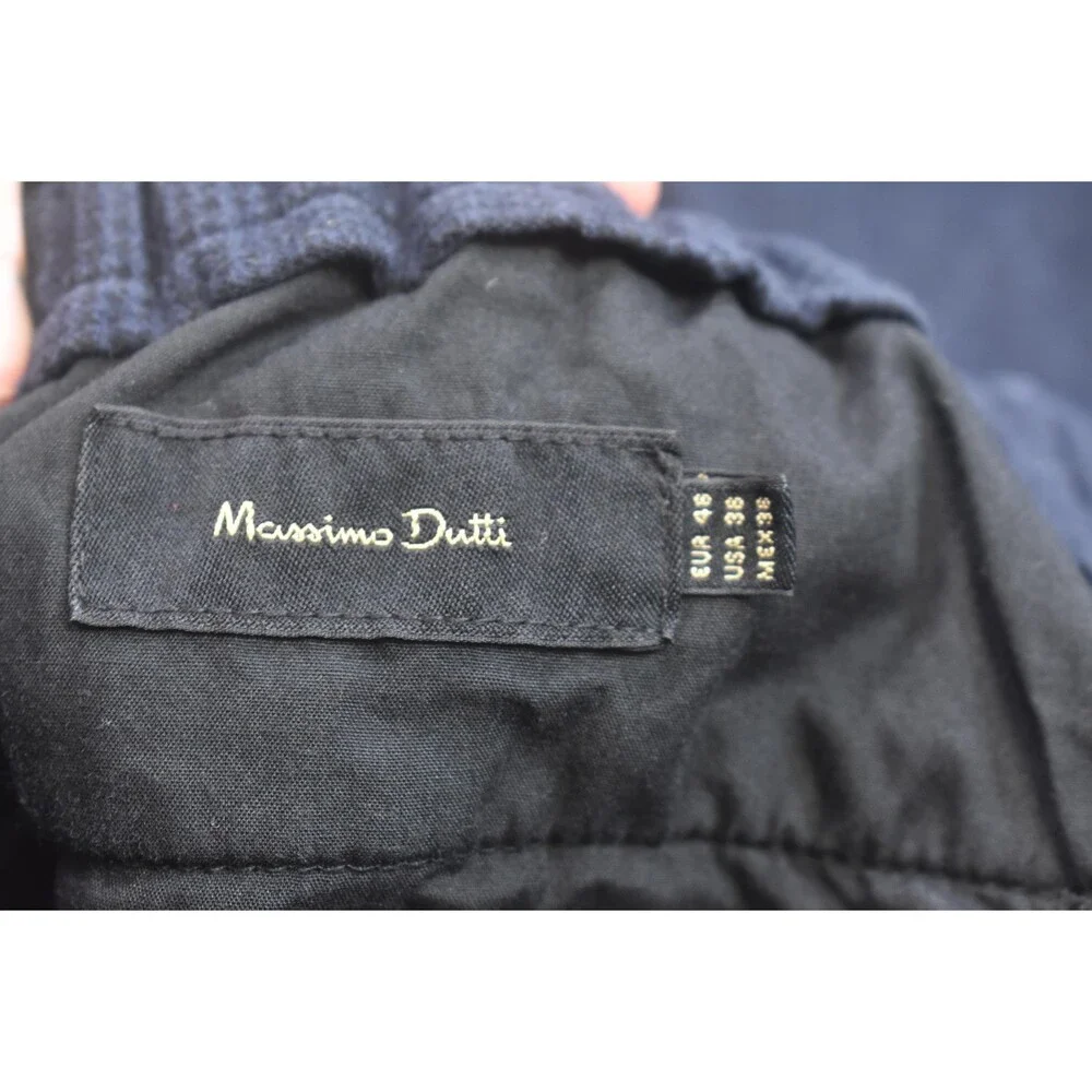 Massimo Dutti Jogger Pants Mens 36x30 Black Elastic Waist Finest Italian Fabric - Picture 6 of 11